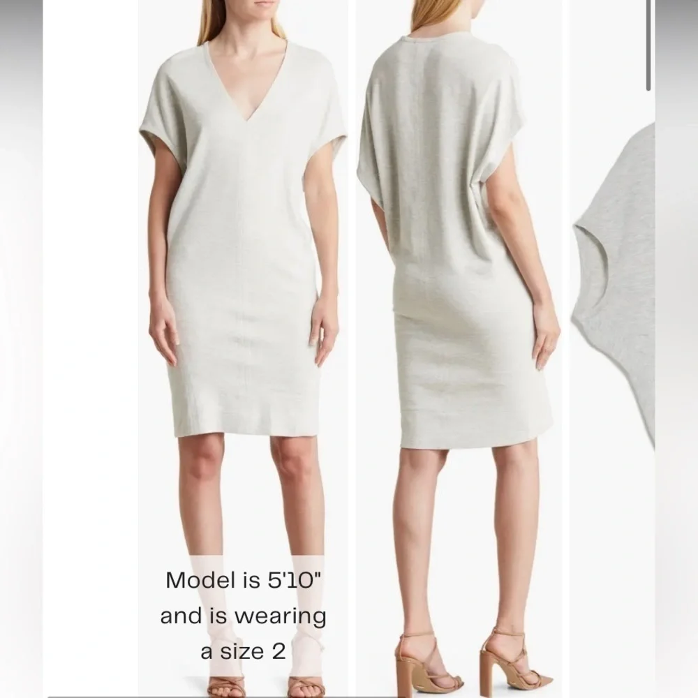 REISS Lacey Dolman Sleeve T-shirt Dress Gray Size US 6 NWT New